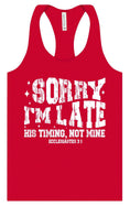 Load image into Gallery viewer, His Timing, Not Mine Women's Racerback Tank
