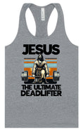 Load image into Gallery viewer, Jesus, the Ultimate Deadlifter Women's Racerback Tank