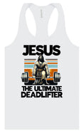 Load image into Gallery viewer, Jesus, the Ultimate Deadlifter Women's Racerback Tank