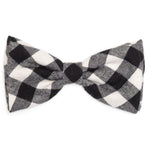 BLACK/OFF WHITE BUFFALO BOW TIE