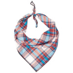 CORNFLOWER BLUE/RED PLAID BOW TIE