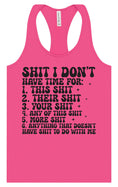 Load image into Gallery viewer, I Don't Have Time Women's Racerback Tank