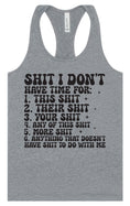 Load image into Gallery viewer, I Don't Have Time Women's Racerback Tank