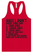 Load image into Gallery viewer, I Don't Have Time Women's Racerback Tank