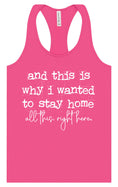 Load image into Gallery viewer, This is Why I Wanted to Stay Home Women's Racerback Tank