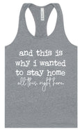 Load image into Gallery viewer, This is Why I Wanted to Stay Home Women's Racerback Tank