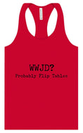 Load image into Gallery viewer, WWJD? Women's Racerback Tank