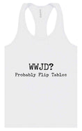 Load image into Gallery viewer, WWJD? Women's Racerback Tank