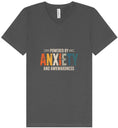 Load image into Gallery viewer, Powered by Anxiety Unisex V-Neck Shirt