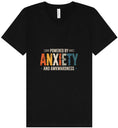 Load image into Gallery viewer, Powered by Anxiety Unisex V-Neck Shirt