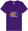 Load image into Gallery viewer, Powered by Anxiety Unisex V-Neck Shirt