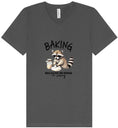 Load image into Gallery viewer, Baking Because Murder is Wrong Unisex V-Neck Shirt