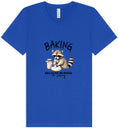 Load image into Gallery viewer, Baking Because Murder is Wrong Unisex V-Neck Shirt
