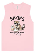 Load image into Gallery viewer, Baking Because Murder is Wrong Muscle Tank
