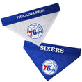 Load image into Gallery viewer, Philadelphia 76ers - Home and Away Reversible Dog Bandana - NBA Game Day Pet Apparel