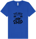 Load image into Gallery viewer, We Don't Give a Ship Unisex V-Neck Shirt