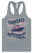 Load image into Gallery viewer, Cruising with a Chance of Drinking Women's Racerback Tank