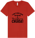 Load image into Gallery viewer, Can't Keep Calm on my Honeymoon Cruise Unisex V-Neck Shirt