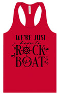 Load image into Gallery viewer, Just Here to Rock the Boat Women's Racerback Tank
