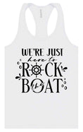 Load image into Gallery viewer, Just Here to Rock the Boat Women's Racerback Tank