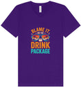 Load image into Gallery viewer, Blame it on the Drink Package Unisex V-Neck Shirt