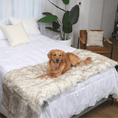 Load image into Gallery viewer, PupProtector™ Waterproof Bed Runner - White with Brown Accents - Southlake Paws