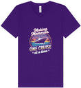 Load image into Gallery viewer, Making Memories, One Cruise at a Time Unisex V-Neck Shirt