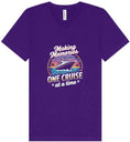 Load image into Gallery viewer, Making Memories, One Cruise at a Time Unisex V-Neck Shirt