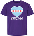 Load image into Gallery viewer, Chicago Heart Flag Children's Gildan Soft Shirt