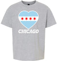 Load image into Gallery viewer, Chicago Heart Flag Children's Gildan Soft Shirt