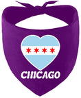 Load image into Gallery viewer, Chicago Heart Flag Pet Bandana