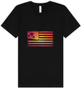 Load image into Gallery viewer, Beach American Flag Unisex V-Neck Shirt