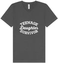 Load image into Gallery viewer, Teenage Daughter Survivor Unisex V-Neck Shirt