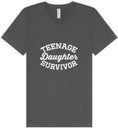 Load image into Gallery viewer, Teenage Daughter Survivor Unisex V-Neck Shirt