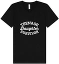 Load image into Gallery viewer, Teenage Daughter Survivor Unisex V-Neck Shirt