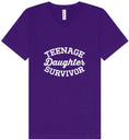 Load image into Gallery viewer, Teenage Daughter Survivor Unisex V-Neck Shirt