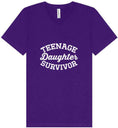 Load image into Gallery viewer, Teenage Daughter Survivor Unisex V-Neck Shirt