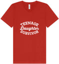 Load image into Gallery viewer, Teenage Daughter Survivor Unisex V-Neck Shirt