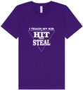 Load image into Gallery viewer, Hit and Steal Unisex V-Neck Shirt