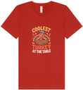 Load image into Gallery viewer, Coolest Turkey at the Table Unisex V-Neck Shirt