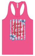 Load image into Gallery viewer, Loves Jesus and America Too Women's Racerback Tank