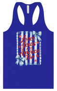 Load image into Gallery viewer, Loves Jesus and America Too Women's Racerback Tank