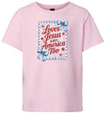 Load image into Gallery viewer, Loves Jesus and America Too Children's Gildan Soft Shirt