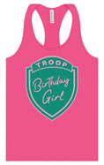 Load image into Gallery viewer, Troop Birthday Girl Women's Racerback Tank