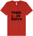 Load image into Gallery viewer, Teach Love Inspire Unisex V-Neck Shirt