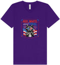 Load image into Gallery viewer, Red, White, Feral Unisex V-Neck Shirt