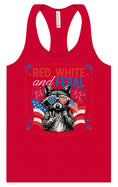 Load image into Gallery viewer, Red, White, Feral Women's Racerback Tank