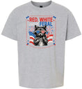 Load image into Gallery viewer, Red, White, Feral Children's Gildan Soft Shirt