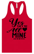 Load image into Gallery viewer, Yes They're All Mine Women's Racerback Tank