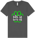 Load image into Gallery viewer, Neon Paws He's With Me Unisex V-Neck Shirt